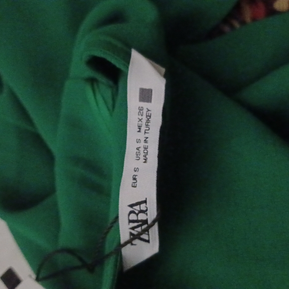 Zara green cutout midi dress size Small NEW - Picture 8 of 10